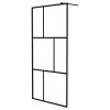 Walk-in Shower Wall With Tempered Glass Black 100x195 Cm -Room Walk in Shower Wall with Tempered Glass Black 100x195 cm 516191 1