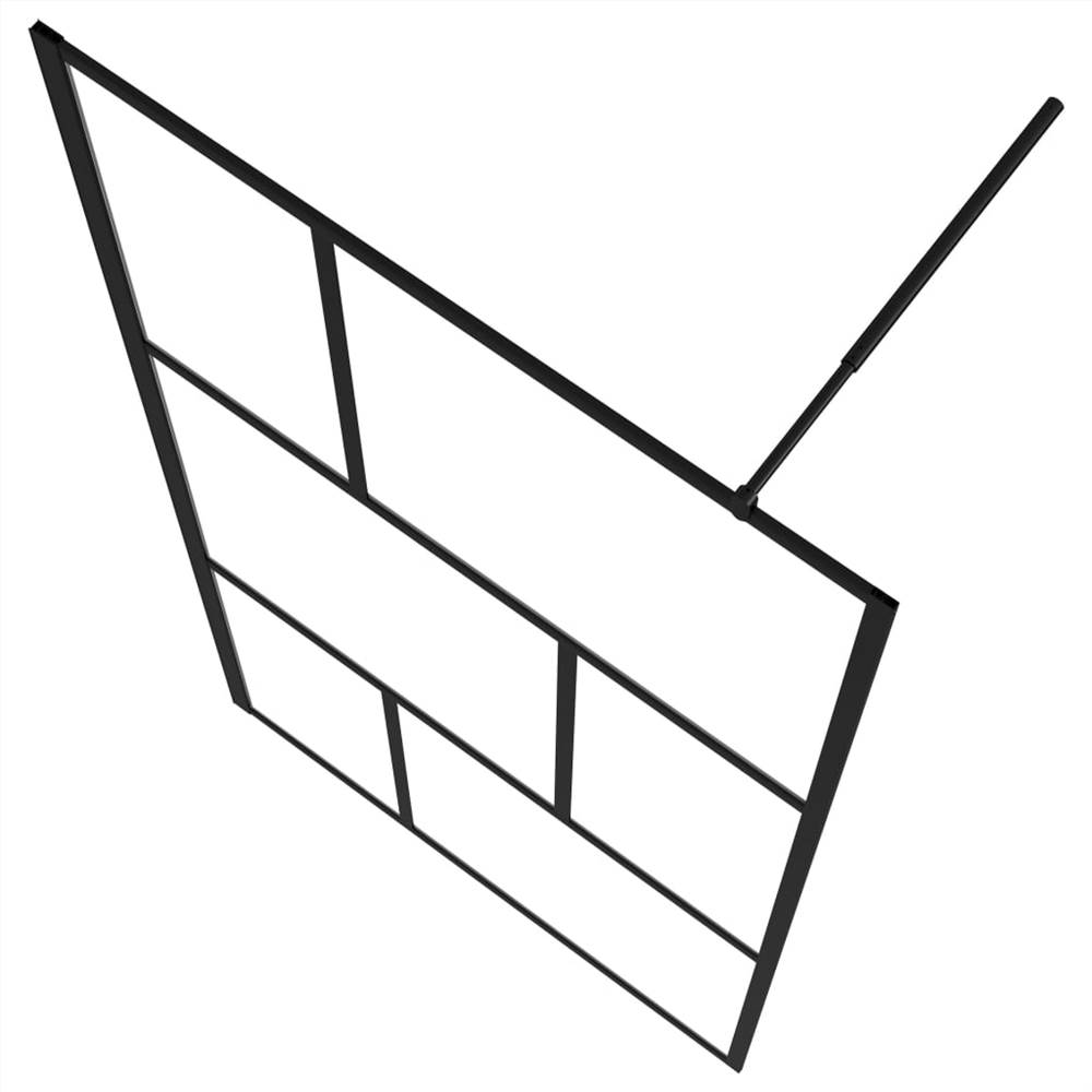 Walk-in Shower Wall with Tempered Glass Black 100x195 cm Walk-in Shower Wall With Tempered Glass Black 100x195 Cm -Room Walk in Shower Wall with Tempered Glass Black 100x195 cm 516191 4