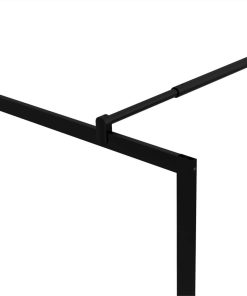 Walk-in Shower Wall With Tempered Glass Black 100x195 Cm 6 Walk-in Shower Wall With Tempered Glass Black 100x195 Cm -Room Walk in Shower Wall with Tempered Glass Black 100x195 cm 516191 5