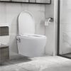 Wall Hung Rimless Toilet With Bidet Function Ceramic White