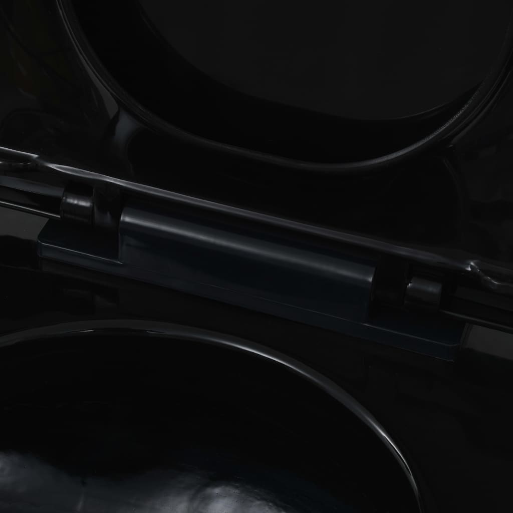 Wall-Hung Toilet with Concealed Cistern Ceramic Black Wall-Hung Toilet With Concealed Cistern Ceramic Black -Room Wall Hung Toilet with Concealed Cistern Ceramic Black 427928 2