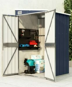 Wall-mounted Garden Shed Anthracite 118x100x178 Cm Steel