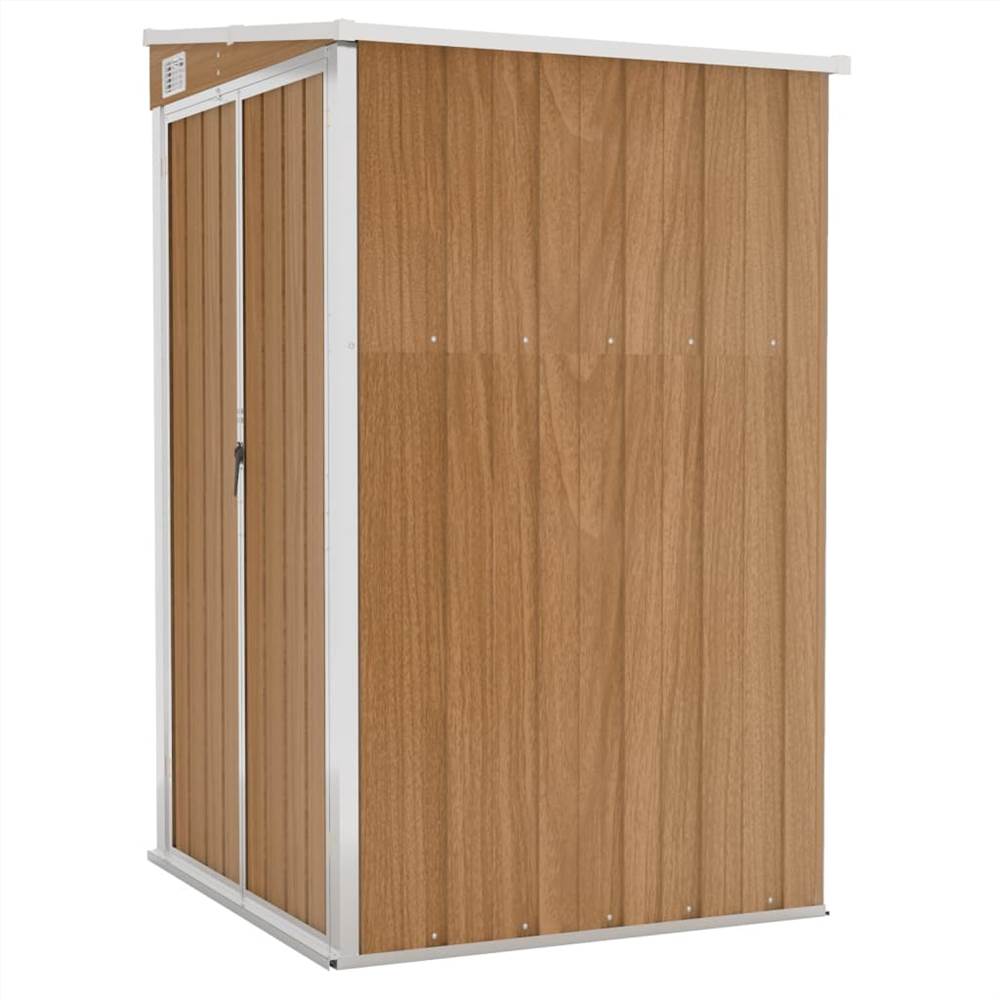 Wall-mounted Garden Shed Brown 118x100x178 cm Galvanised Steel Wall-mounted Garden Shed Brown 118x100x178 Cm Galvanised Steel -Room Wall mounted Garden Shed Brown 118x100x178 cm Galvanised Steel 516033 1