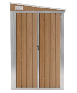 Wall-mounted Garden Shed Brown 118x100x178 Cm Galvanised Steel 4 Wall-mounted Garden Shed Brown 118x100x178 Cm Galvanised Steel -Room Wall mounted Garden Shed Brown 118x100x178 cm Galvanised Steel 516033 2
