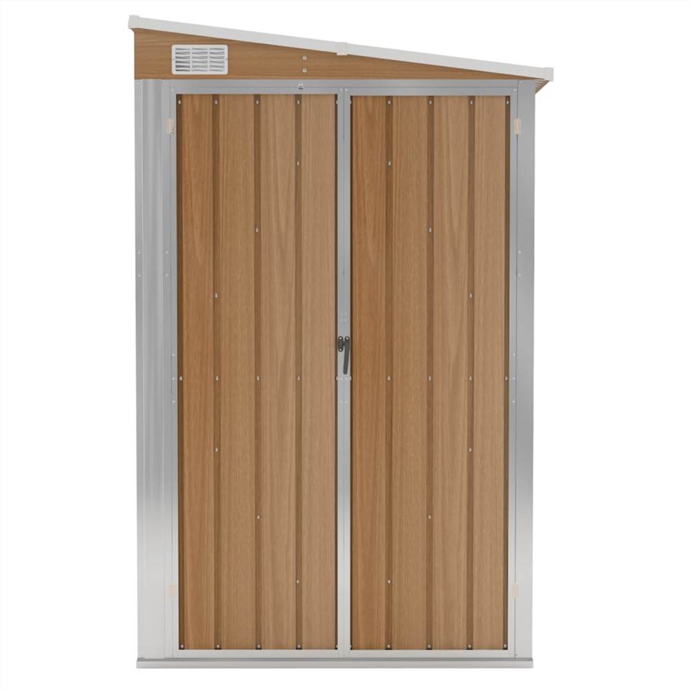 Wall-mounted Garden Shed Brown 118x100x178 cm Galvanised Steel Wall-mounted Garden Shed Brown 118x100x178 Cm Galvanised Steel -Room Wall mounted Garden Shed Brown 118x100x178 cm Galvanised Steel 516033 2