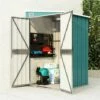 Wall-mounted Garden Shed Green 118x100x178 Cm Galvanised Steel