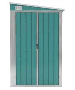 Wall-mounted Garden Shed Green 118x100x178 Cm Galvanised Steel 4 Wall-mounted Garden Shed Green 118x100x178 Cm Galvanised Steel -Room Wall mounted Garden Shed Green 118x100x178 cm Galvanised Steel 516030 2