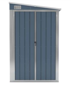 Wall-mounted Garden Shed Grey 118x100x178 Cm Galvanised Steel -Room Wall mounted Garden Shed Grey 118x100x178 cm Galvanised Steel 516034 2