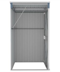 Wall-mounted Garden Shed Grey 118x100x178 Cm Galvanised Steel -Room Wall mounted Garden Shed Grey 118x100x178 cm Galvanised Steel 516034 4