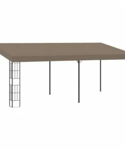 Wall-mounted Gazebo 6x3 M Taupe Fabric