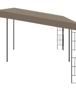 Wall-mounted Gazebo 6x3 M Taupe Fabric -Room Wall mounted Gazebo 6x3 m Taupe Fabric 455820 2