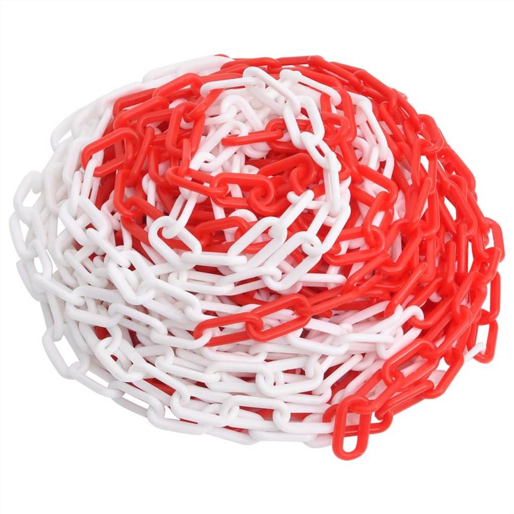 Warning Chain Red and White 100 m Ø6 mm Plastic Warning Chain Red And White 100 M Ø6 Mm Plastic -Room Warning Chain Red and White 100 m 6 mm Plastic 483162 0