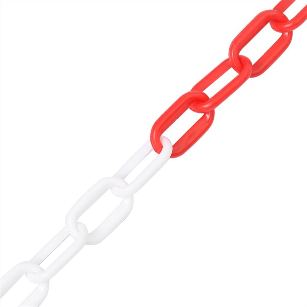 Warning Chain Red and White 100 m Ø6 mm Plastic Warning Chain Red And White 100 M Ø6 Mm Plastic -Room Warning Chain Red and White 100 m 6 mm Plastic 483162 1