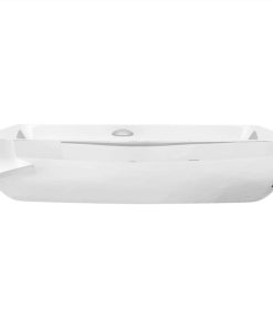 Wash Basin 71x38x13,5 Cm Ceramic Silver 6 Wash Basin 71x38x13,5 Cm Ceramic Silver -Room Wash Basin 71x38x13 5 cm Ceramic Silver 454752 4