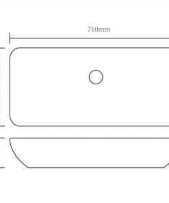 Wash Basin 71x38x13,5 Cm Ceramic Silver 7 Wash Basin 71x38x13,5 Cm Ceramic Silver -Room Wash Basin 71x38x13 5 cm Ceramic Silver 454752 5