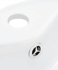 Wash Basin With Overflow 36x13 Cm Ceramic White -Room Wash Basin with Overflow 36x13 cm Ceramic White 445025 4