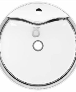 Wash Basin With Overflow 46.5x15.5 Cm Ceramic Silver -Room Wash Basin with Overflow 46 5x15 5 cm Ceramic Silver 443618 2