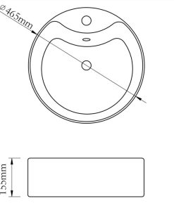Wash Basin With Overflow 46.5x15.5 Cm Ceramic Silver -Room Wash Basin with Overflow 46 5x15 5 cm Ceramic Silver 443618 5