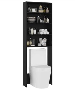 Washing Machine Cabinet Black 64x24x190 Cm 5 Washing Machine Cabinet Black 64x24x190 Cm -Room Washing Machine Cabinet Black 64x24x190 cm 486785 3