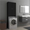 Washing Machine Cabinet Black 64x25.5x190 Cm -Room Washing Machine Cabinet Black 64x25 5x190 cm 483871 0