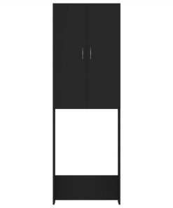 Washing Machine Cabinet Black 64x25.5x190 Cm -Room Washing Machine Cabinet Black 64x25 5x190 cm 483871 5