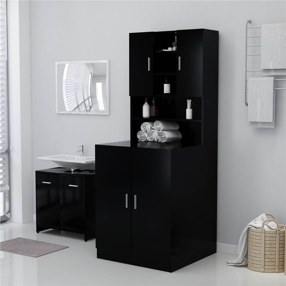 Washing Machine Cabinet Black 71x71.5x91.5 cm Washing Machine Cabinet Black 71x71.5x91.5 Cm -Room Washing Machine Cabinet Black 71x71 5x91 5 cm 486800 0
