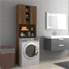 Washing Machine Cabinet Brown Oak 64x25.5x190 Cm 1 Washing Machine Cabinet Brown Oak 64x25.5x190 Cm -Room Washing Machine Cabinet Brown Oak 64x25 5x190 cm 513890 0