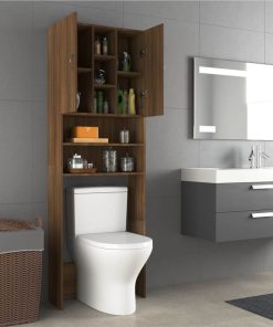 Washing Machine Cabinet Brown Oak 64x25.5x190 Cm -Room Washing Machine Cabinet Brown Oak 64x25 5x190 cm 513890 3