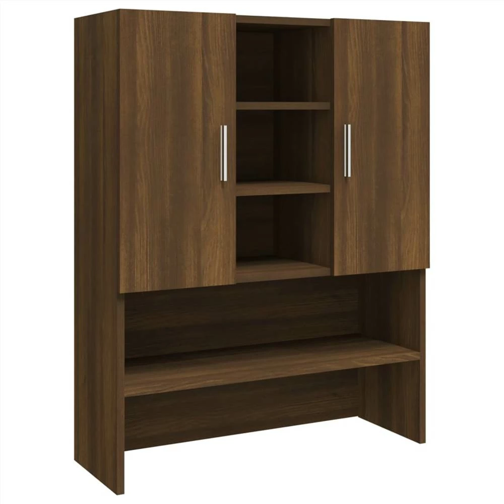 Washing Machine Cabinet Brown Oak 70.5x25.5x90 Cm - Image 2