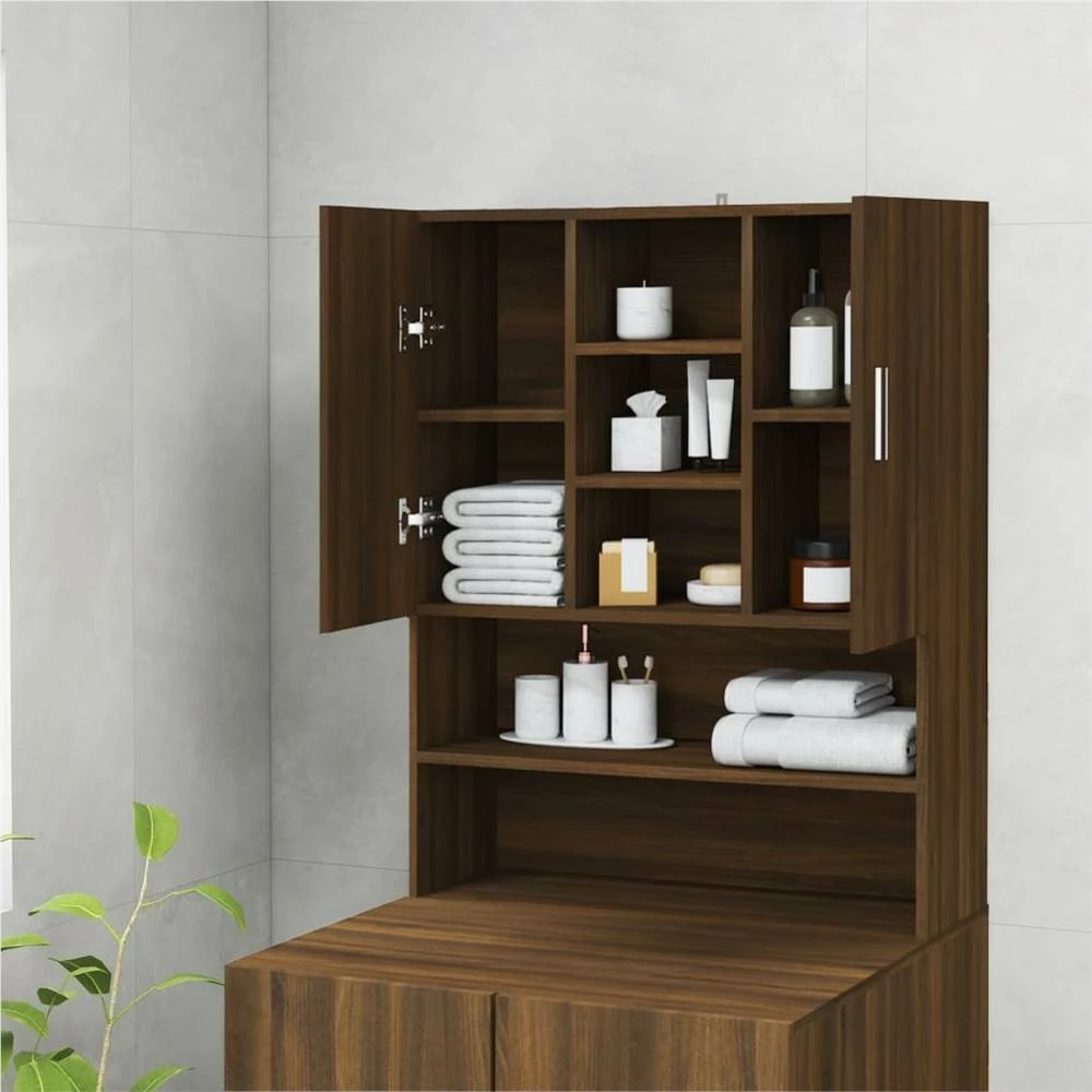 Washing Machine Cabinet Brown Oak 70.5x25.5x90 Cm - Image 3