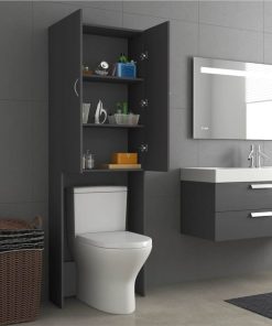 Washing Machine Cabinet Grey 64x25.5x190 Cm 6 Washing Machine Cabinet Grey 64x25.5x190 Cm -Room Washing Machine Cabinet Grey 64x25 5x190 cm 485334 4