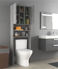 Washing Machine Cabinet Grey Sonoma 64x25.5x190 Cm 5 Washing Machine Cabinet Grey Sonoma 64x25.5x190 Cm -Room Washing Machine Cabinet Grey Sonoma 64x25 5x190 cm 513880 3