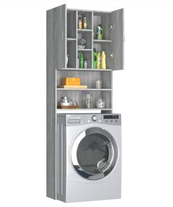 Washing Machine Cabinet Grey Sonoma 64x25.5x190 Cm 6 Washing Machine Cabinet Grey Sonoma 64x25.5x190 Cm -Room Washing Machine Cabinet Grey Sonoma 64x25 5x190 cm 513880 4