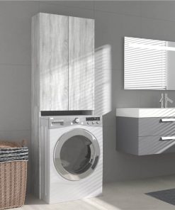 Washing Machine Cabinet Grey Sonoma 64x25.5x190 Cm