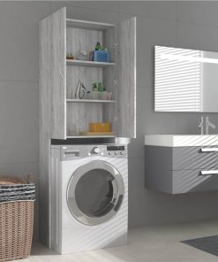 Washing Machine Cabinet Grey Sonoma 64x25.5x190 Cm 5 Washing Machine Cabinet Grey Sonoma 64x25.5x190 Cm -Room Washing Machine Cabinet Grey sonoma 64x25 5x190 cm 502742 3