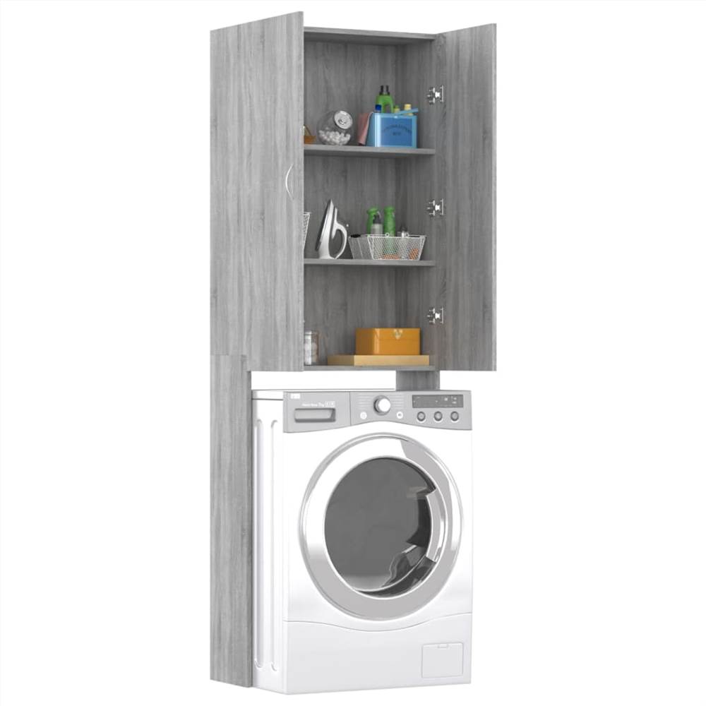 Washing Machine Cabinet Grey sonoma 64x25.5x190 cm Washing Machine Cabinet Grey Sonoma 64x25.5x190 Cm -Room Washing Machine Cabinet Grey sonoma 64x25 5x190 cm 502742 4