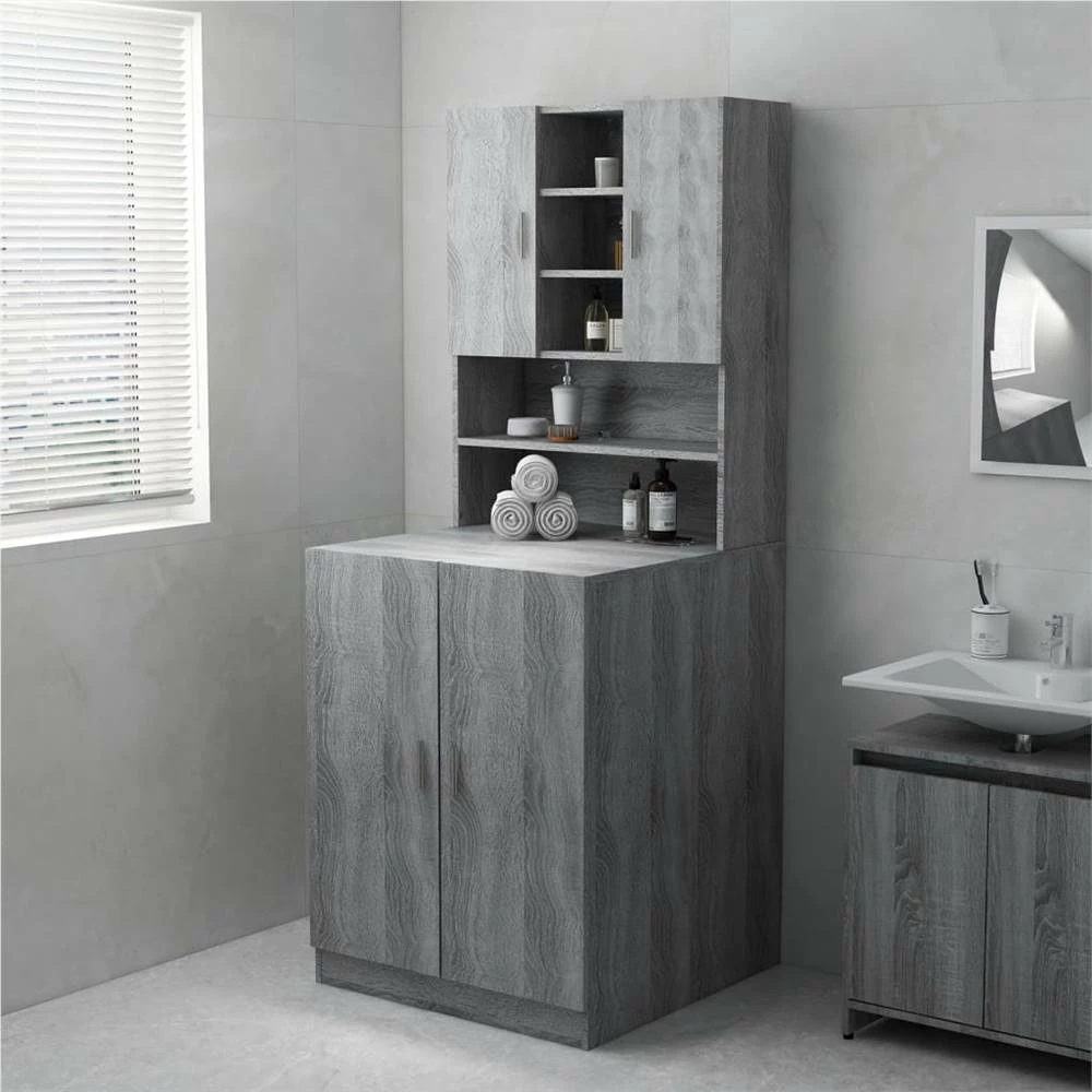 Washing Machine Cabinet Grey Sonoma 71x71.5x91.5 Cm