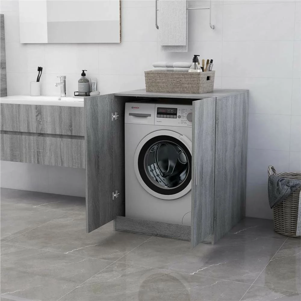 Washing Machine Cabinet Grey Sonoma 71x71.5x91.5 Cm - Image 3