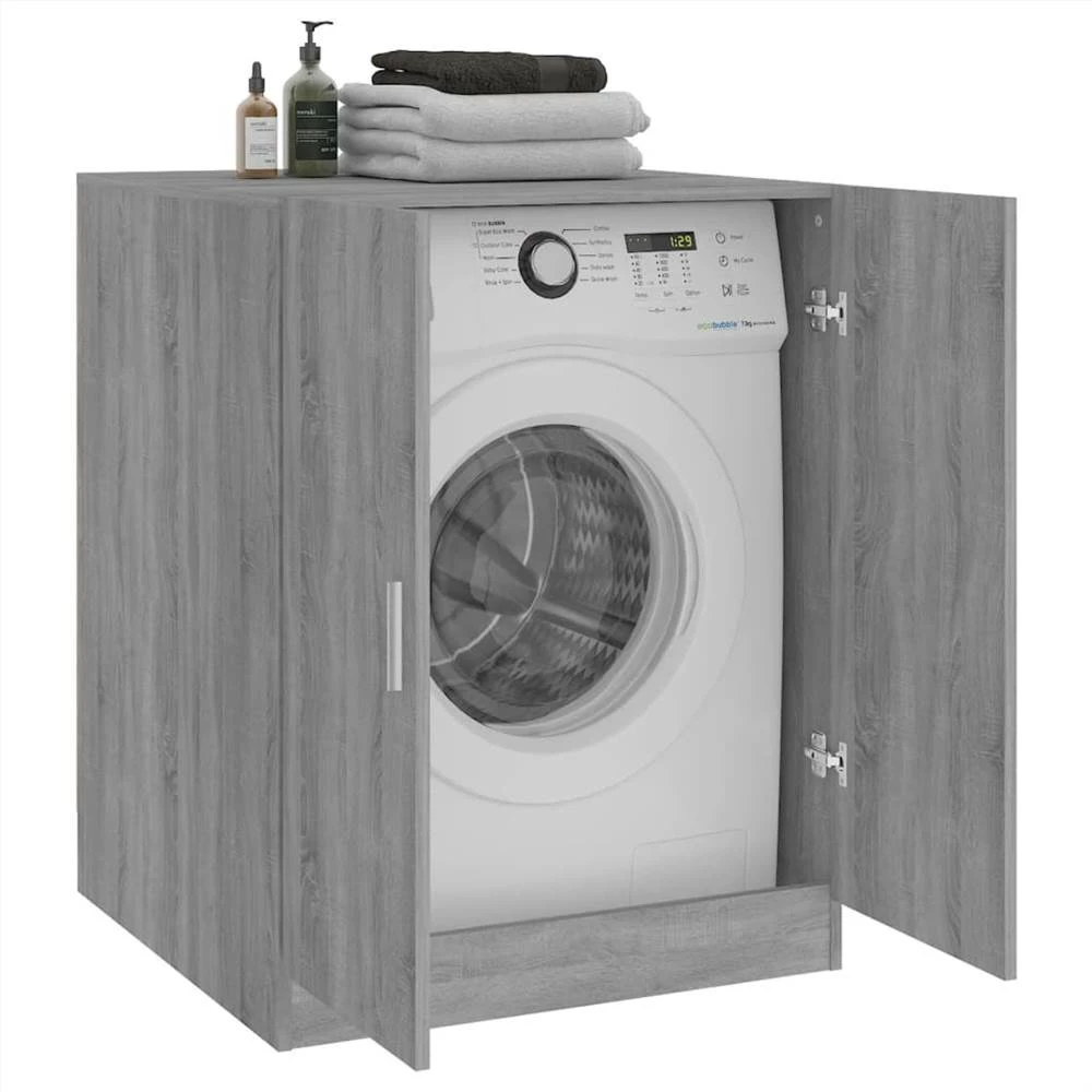 Washing Machine Cabinet Grey Sonoma 71x71.5x91.5 Cm - Image 4