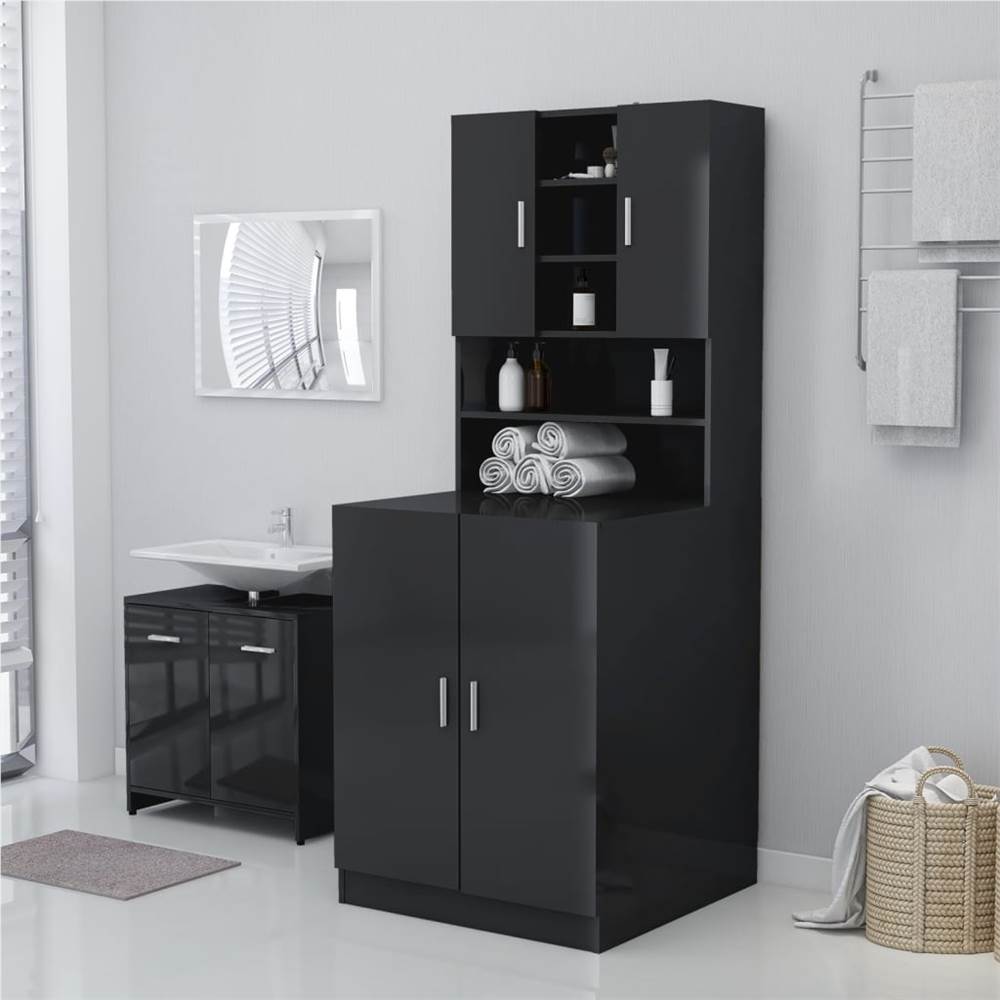 Washing Machine Cabinet High Gloss Grey 71x71.5x91.5 cm Washing Machine Cabinet High Gloss Grey 71x71.5x91.5 Cm -Room Washing Machine Cabinet High Gloss Grey 71x71 5x91 5 cm 486801 0