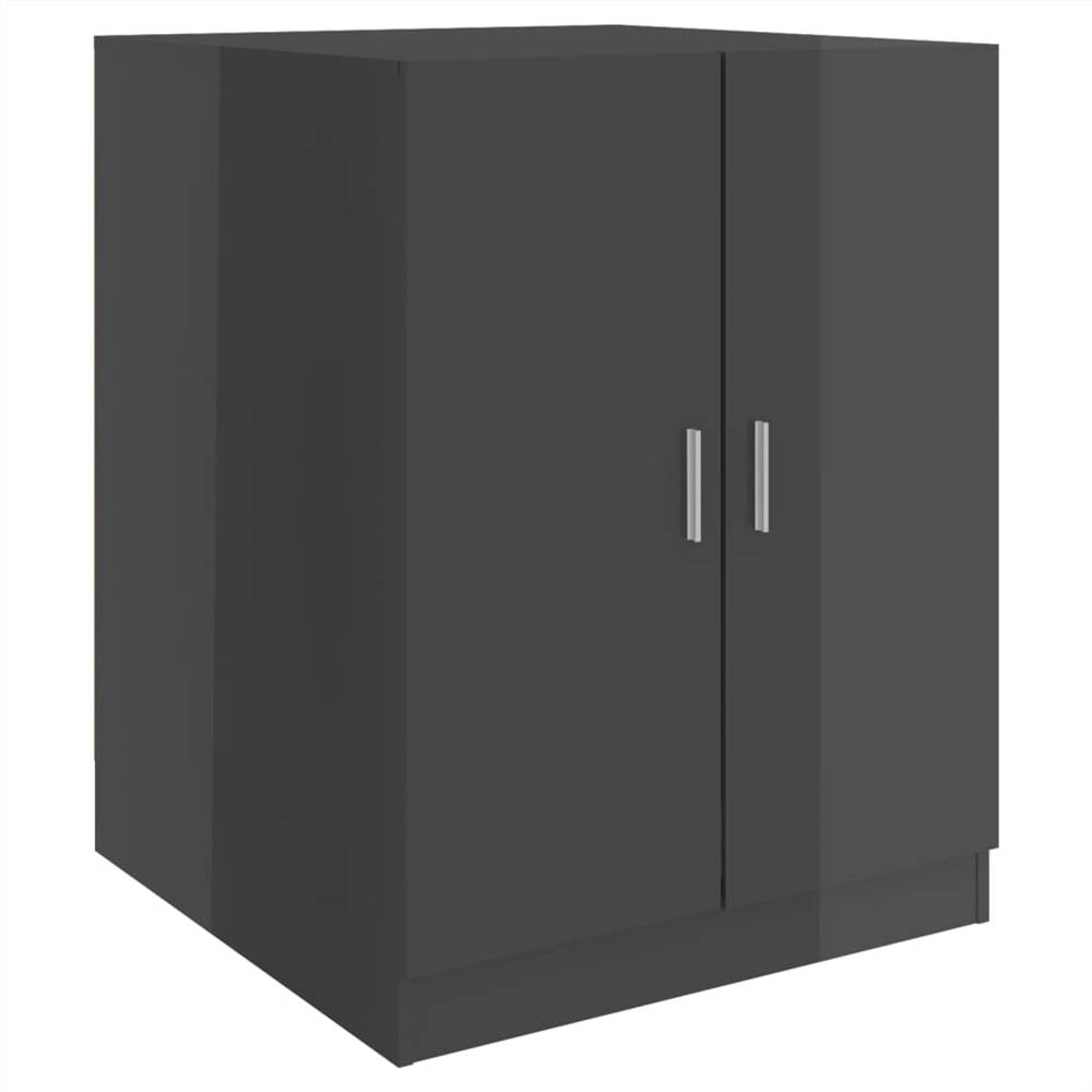 Washing Machine Cabinet High Gloss Grey 71x71.5x91.5 cm Washing Machine Cabinet High Gloss Grey 71x71.5x91.5 Cm -Room Washing Machine Cabinet High Gloss Grey 71x71 5x91 5 cm 486801 1