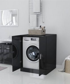 Washing Machine Cabinet High Gloss Grey 71x71.5x91.5 Cm 5 Washing Machine Cabinet High Gloss Grey 71x71.5x91.5 Cm -Room Washing Machine Cabinet High Gloss Grey 71x71 5x91 5 cm 486801 3
