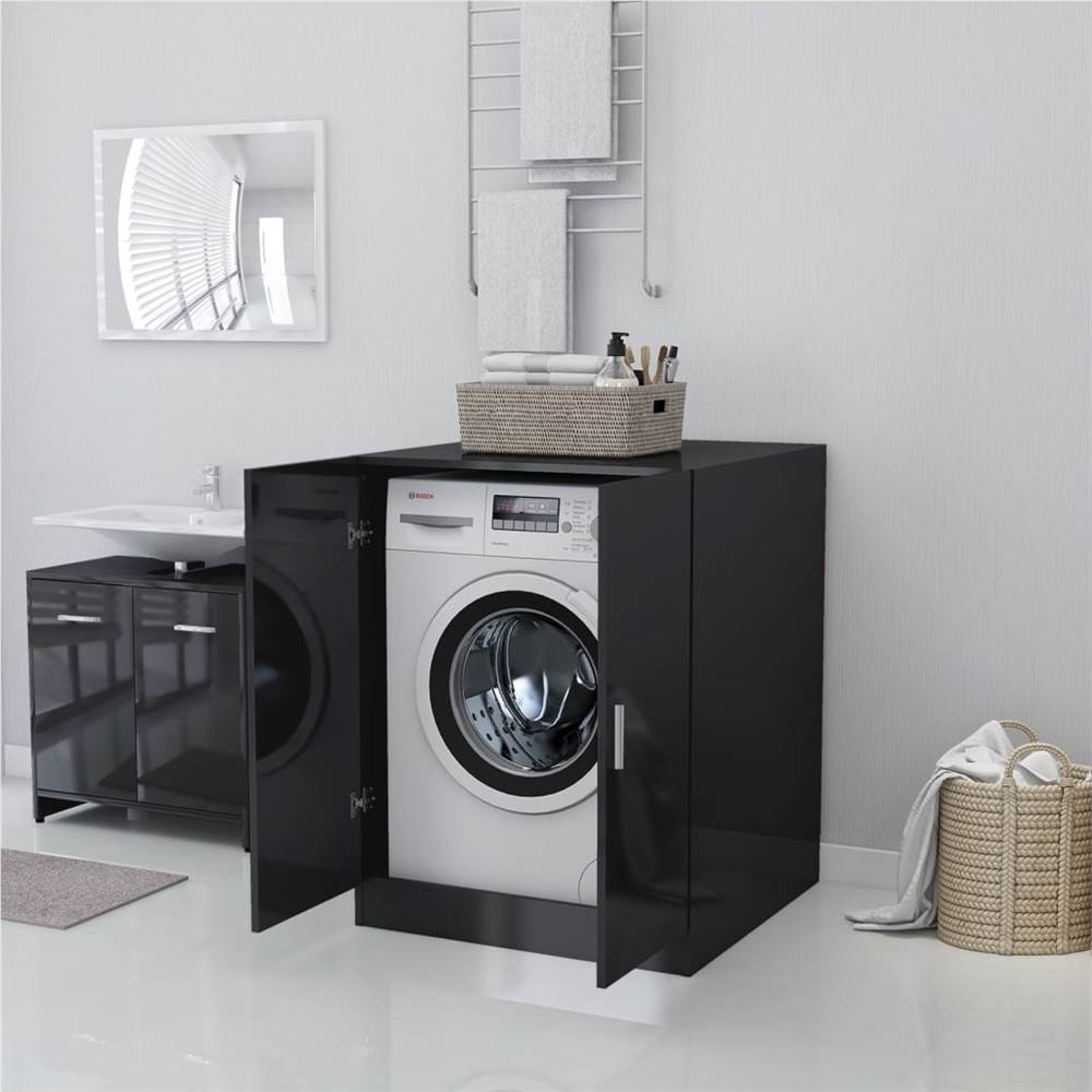 Washing Machine Cabinet High Gloss Grey 71x71.5x91.5 cm Washing Machine Cabinet High Gloss Grey 71x71.5x91.5 Cm -Room Washing Machine Cabinet High Gloss Grey 71x71 5x91 5 cm 486801 3
