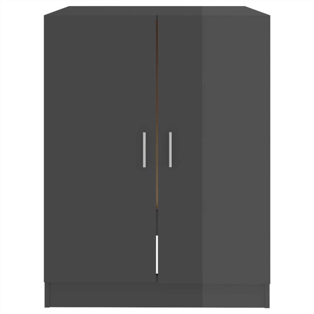 Washing Machine Cabinet High Gloss Grey 71x71.5x91.5 cm Washing Machine Cabinet High Gloss Grey 71x71.5x91.5 Cm -Room Washing Machine Cabinet High Gloss Grey 71x71 5x91 5 cm 486801 4