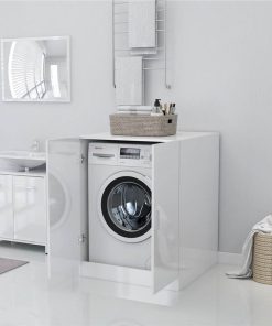 Washing Machine Cabinet High Gloss White 71x71.5x91.5 Cm -Room Washing Machine Cabinet High Gloss White 71x71 5x91 5 cm 486674 3
