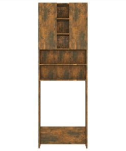 Washing Machine Cabinet Smoked Oak 64x25.5x190 Cm -Room Washing Machine Cabinet Smoked Oak 64x25 5x190 cm 513889 5