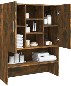 Washing Machine Cabinet Smoked Oak 70.5x25.5x90 Cm 5 Washing Machine Cabinet Smoked Oak 70.5x25.5x90 Cm -Room Washing Machine Cabinet Smoked Oak 70 5x25 5x90 cm 514651 3