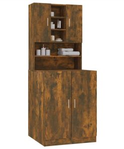 Washing Machine Cabinet Smoked Oak Engineered Wood -Room Washing Machine Cabinet Smoked Oak Engineered Wood 515324 4