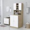 Washing Machine Cabinet White And Sonoma Oak 71x71.5x91.5 Cm 2 Washing Machine Cabinet White And Sonoma Oak 71x71.5x91.5 Cm -Room Washing Machine Cabinet White and Sonoma Oak 71x71 5x91 5 cm 486667 0