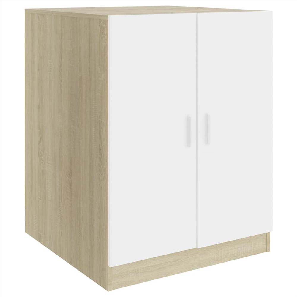 Washing Machine Cabinet White and Sonoma Oak 71x71.5x91.5 cm Washing Machine Cabinet White And Sonoma Oak 71x71.5x91.5 Cm -Room Washing Machine Cabinet White and Sonoma Oak 71x71 5x91 5 cm 486667 1